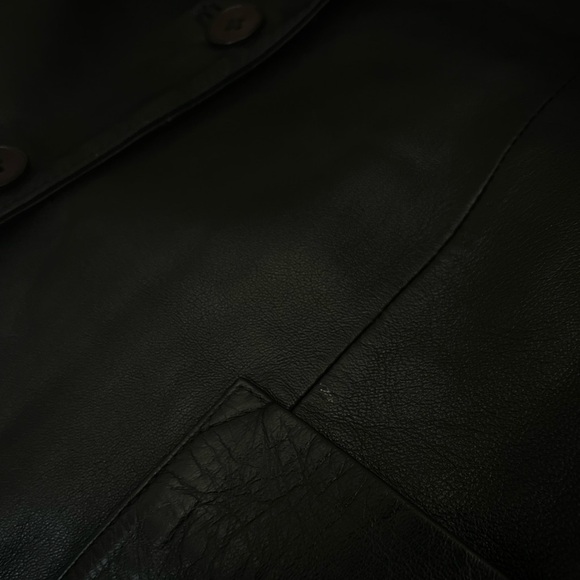 Vakko Sport Black 100% Leather Blazer Jacket XS - Picture 11 of 12